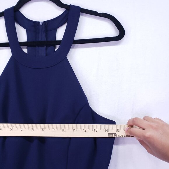 Speechless Navy Blue N White Floral Layered Formal Party Preppy Dress Size XL - Picture 4 of 15